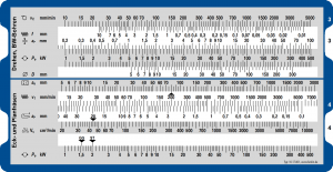 Schnittgeschwindigkeit Maschinenleistung Rückseite - Rechenschieber für die Ermittlung von Schnittgeschwindigkeiten und Maschinenleistungen beim Bohren, Drehen und Fräsen